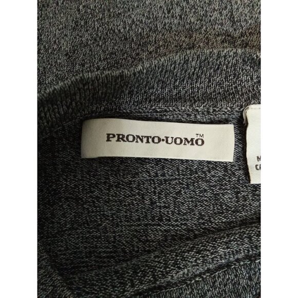 Pronto Uomo Heather Gray Silk Crew Neck Sweater Sz L - Picture 5 of 7